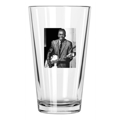 Blues Soul Singer John Lee Hooker Photo Music Guitarist Pint Beer Drinking Glass