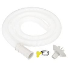 3.3ft Air Conditioner Drain Hose Kit Hose with Clamp Connector 3 White
