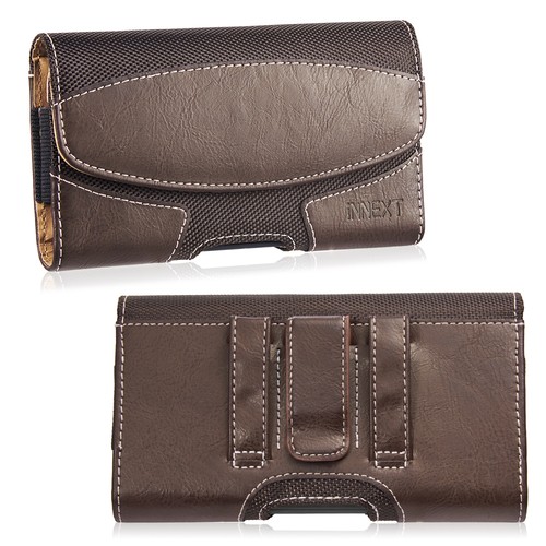 Funda con cinturón de transporte horizontal de cuero para teléfono celular LUXMO para iPhone - Imagen 4 de 19