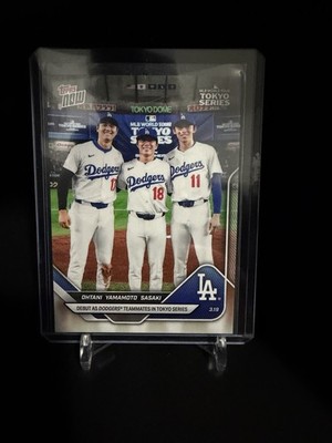2025 Topps Now - Tokyo Series Shohei Ohtani, Yoshinobu Yamamoto, Roki Sasaki #7