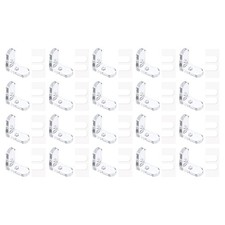 20 Set Acrylic Corner Bracket, L-Shaped Corner Connector Joist Braces W/Sticker