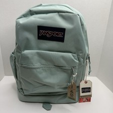 JanSport Cross Town Plus Backpack Faded Sage 15 Laptop Sleeve JS0A7ZNZ