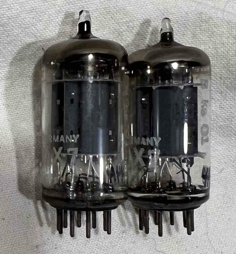 Pair of Telefunken 12AX7 ECC83 Long Smooth Plate Tubes TV-7D/U Strong!! - Picture 3 of 5