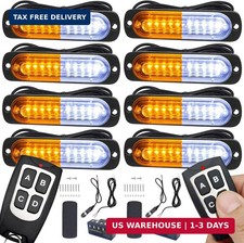 Led Strobe Lights For Trucks Vehicles Suvs 12-24 8pcs Emergency Warning Caution