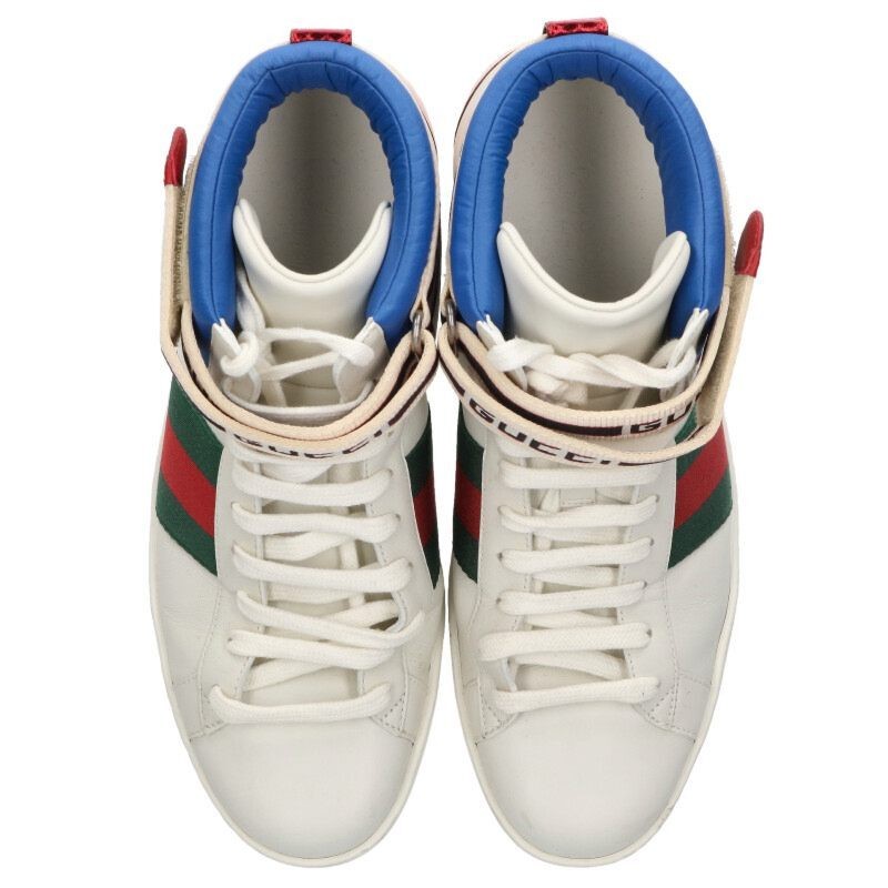 Gucci Sherry Line High-Top Sneakers, Size 7, US 7.5, White, Men's thumbnail 6