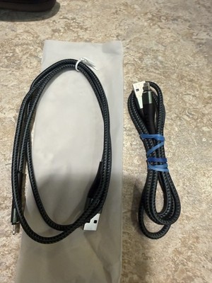 2-pack Lightning Cables for Apple iPhones. Essri, MFi-Certified. 3ft green nylon