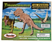 3D Wooden Puzzle Tyrannosaurus dinosaur DIY Model Beginner Gift for Teens Boy -p