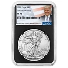 2022 $1 American Silver Eagle NGC MS70 FDI Trump Label Retro Core