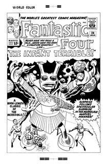 Jack Kirby Fantastic Four #24 Rare Large Production Art Cover