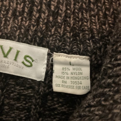 Cardigan maglione lana Orvis uomo toppa gomito L nonno vintage zip erica costine - Foto 7 di 12