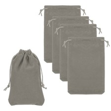 Headphone Bag, 5 Pcs 7.87x3.94 Inch Headset Carrying Pouch Gray