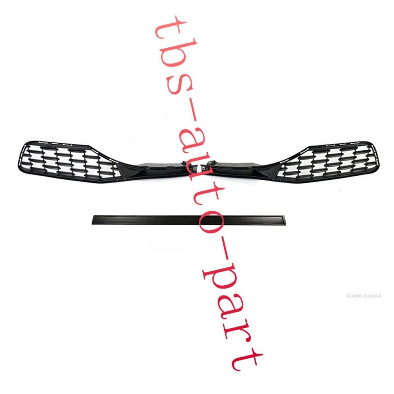Cubierta de rejilla de parachoques delantero + rejilla inferior apta para Maserati Quattroporte 2017-2020 Foto 3 de 4