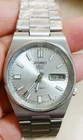 Vintage Seiko 5 Automatic Men's Day/Date Silver Dial Wristwatch 7009