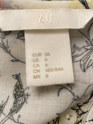 H&M Women’s Floral Print loose fit Shirt Dress Style fit 36- 38 Summer/casual - Picture 8 of 11