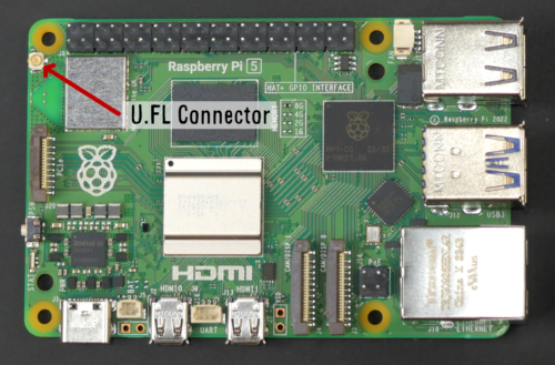 Raspberry Pi 5 con connettore antenna WiFi esterno (U.FL) - Foto 9 di 21
