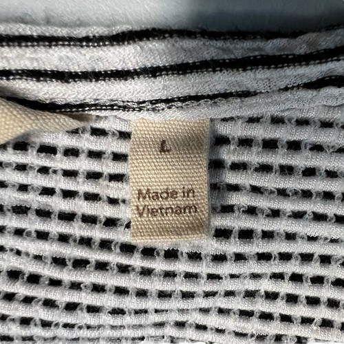 Soft Surroundings Side Cinched 3/4 Sleeve Striped Knit Top Women’s Large - Picture 5 of 12