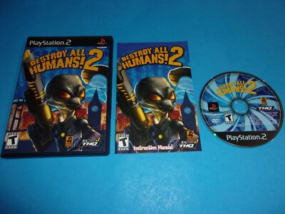 Destroy All Humans 2 (Sony PlayStation 2, 2006) PS2 Complete
