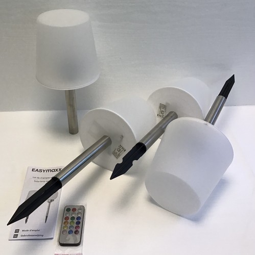 EASYMAXX Solar Leuchte Lampe Schirm 4er Set Fernbedienung Farbwechsel - Bild 4 von 7