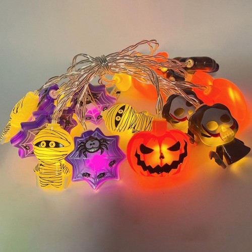 Halloween String Light Pumpkin Bat Ghost Decor Lamp Party Holiday J6H7 - Picture 11 of 21