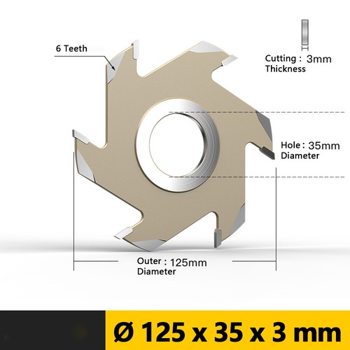 TCT Tongue Groove Shaper Cutter 6 Teeth Slot Cutter Disc Milling Cutter Woodwork - Picture 23 of 34