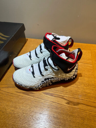Size 10.5 - Nike LeBron 17 Graffiti White 2020
