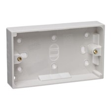 25mm Wall Pattress Back Box for 13 Amp Socket  Single or Double 1 or 2 Gang UK
