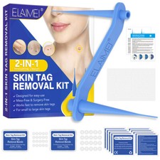 2-in-1 Micro Auto Skin Tag Remover Tool Kit Safe Painless Wart Mole Tag Removal