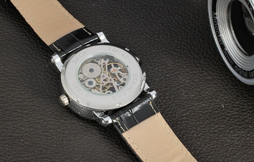 Gewinner Brandneu Stil Lederband Business Wasserdicht Herrenuhren - Bild 6 von 9