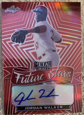JORDAN WALKER 2021 Leaf Metal Draft Red Refractor 3/5 Color Match Cardinals