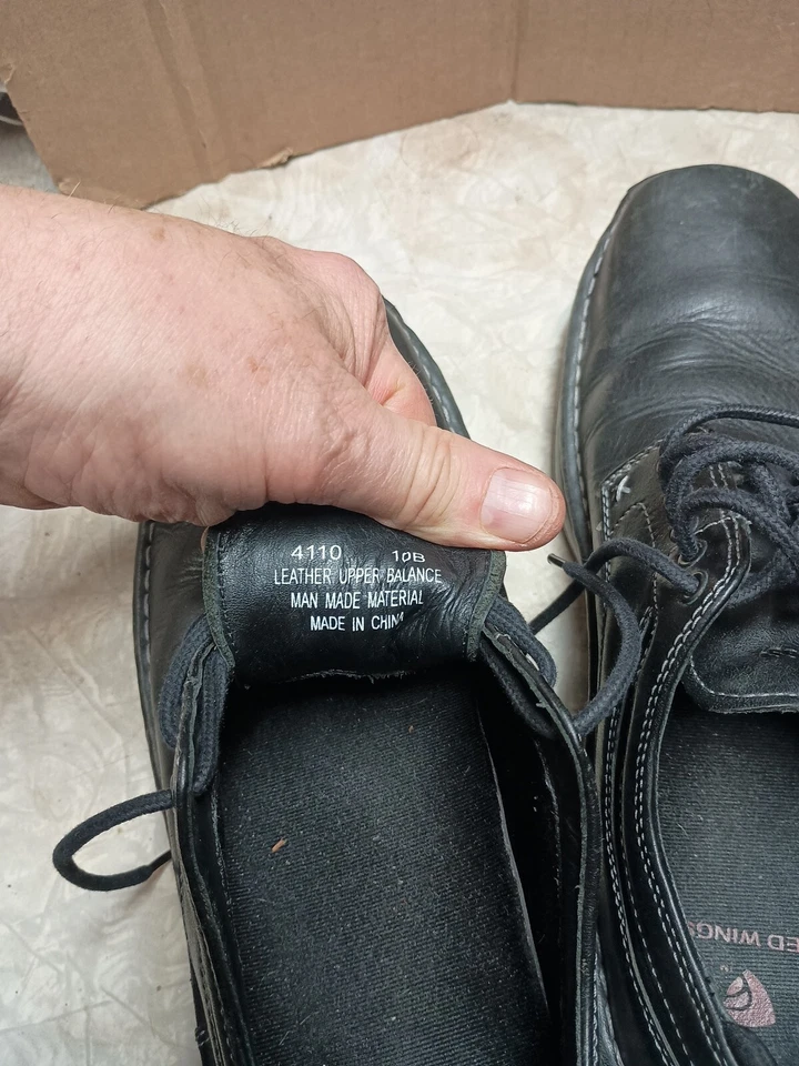 Red Wing 4110 Oxford Black Shoes 10B - Image 4 of 4