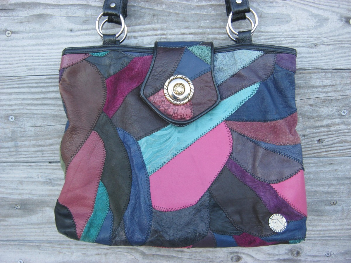 LAFEENE Los Angeles Patchwork Shoulder Bag Purse | eBay