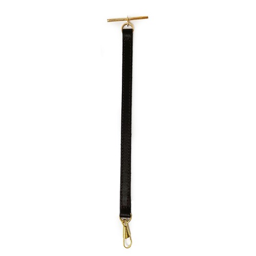 Albert Pocket Watch Strap Leather Black or Brown with Silver Gold Fitting - Picture 8 of 13