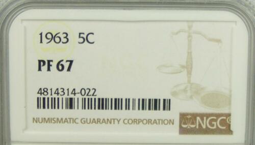 1963 5C Jefferson Nickel NGC PF 67 #4814314-013 - Picture 3 of 9