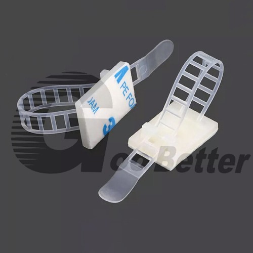 Kabelclip selbstklebend Schreibtisch Kabelhalter Befestigungsclip weiß Halterung - Bild 5 von 14