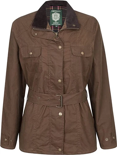 Mayfield Antique Wax Belted Ladies Wax Jacket (5 colours, Size 8-20)