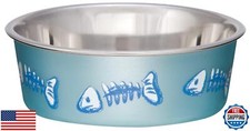 Loving Pets Bella Bowl Designer and Expressions, Cat Bowl, X-Small, Skeleton