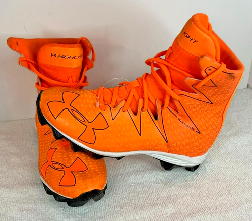 Under Armor Clutch Fit Youth Size 6 Football Cleats Orange & Black