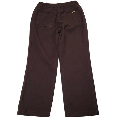 St John Sport Womens Pants Size 6P Stretch Brown Straight Leg - Picture 4 of 8