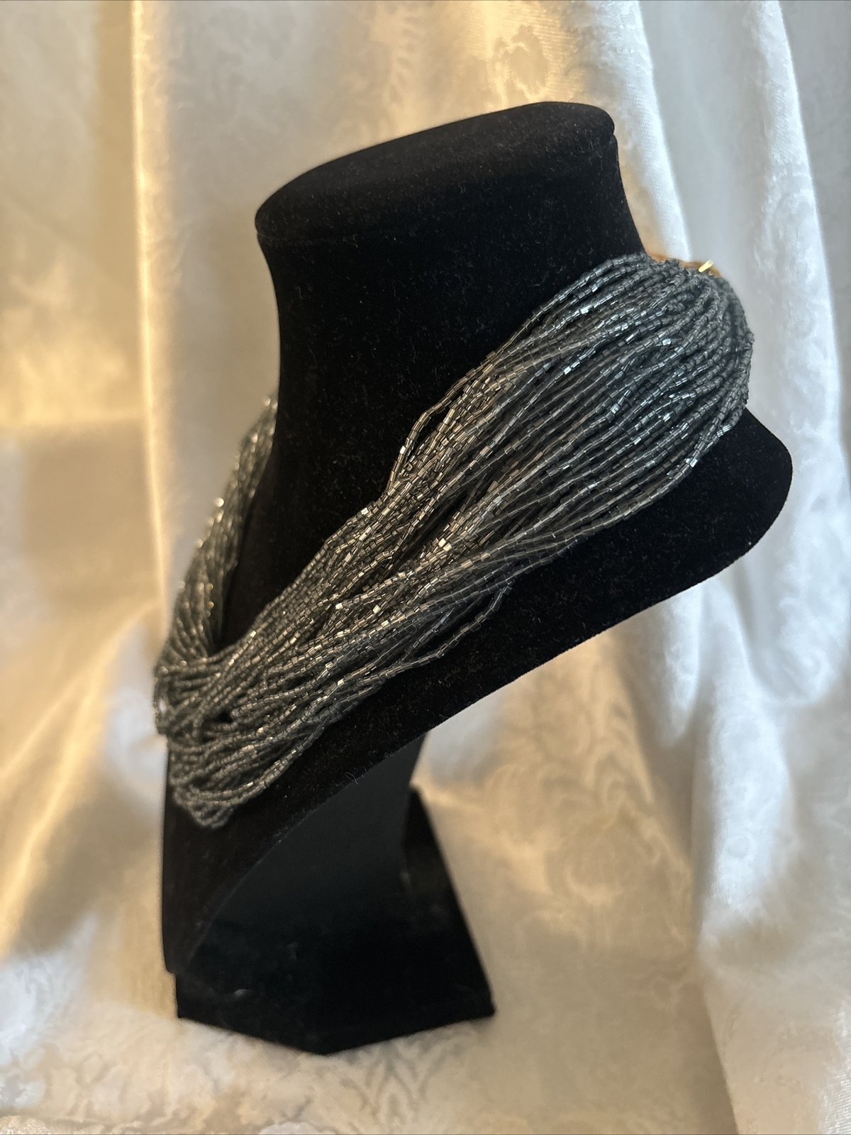 Gray Beaded Necklace - image 3