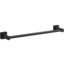 Phylrich 23524-BL Parallel 18" Zinc and Stainless Towel Bar MATTE BLACK New!