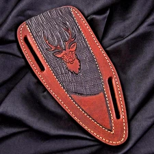 HANDMADE GENUINE LEATHER SHEATH FOR FIX BLADE HUNTING KNIFE - 1795