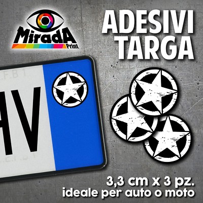 Adesivi Targa Bollino veneto per Auto /& Moto 8 pz