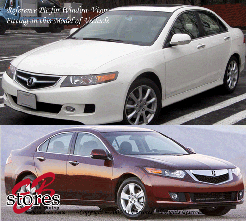 For 2009-2014 Acura TSX Smoke Outside-Mount Window Visor Rain Guard 4pcs Set - Bild 4 von 5