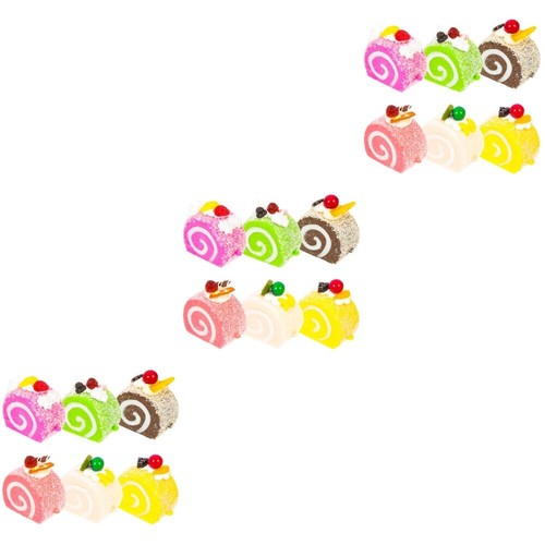 18 PCs künstliche Kuchenmodelle gefälschte Schweizer Roll -Figuren kreative - 第 5/12 張圖片
