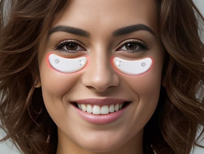 NEW Eye Massager Red Light Therapy Gadget Anti-Wrinkle Black Eye Bag Removal