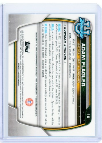 Pick your Card 2022-23 Bowman Chrome University Prospect Autographs - Picture 29 of 113