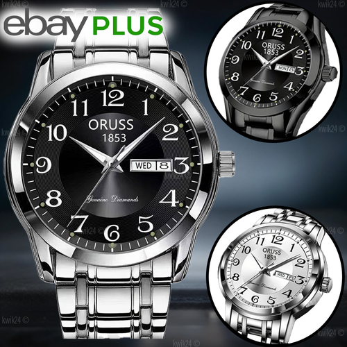 Automatic Mechanical Watch Stainless Steel Sport Date Men Wristwatch Waterproof - Foto 1 di 25