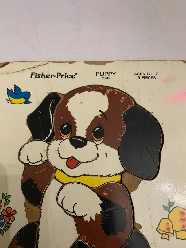 Rompecabezas bandeja marco Fisher Price Puppy 556 años 70 vintage Foto 2 de 4