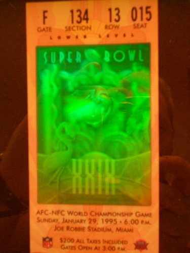 2 verschiedene gerahmte Super Bowl Tickets mit Hologrammen - Bild 3 von 3