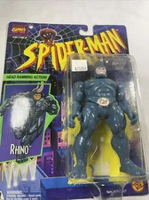Spider-Man The Animated Series: Rhino W/ Ramming Head Action Toy Biz 1994 (MOC)